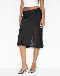 Dazie - Sadie Midi Lace Insert Skirt