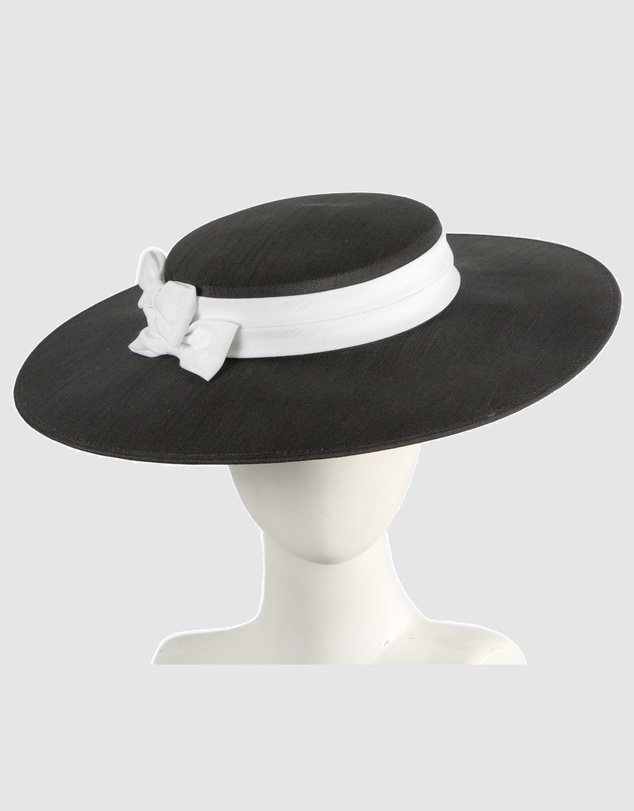 Max Alexander - Black & White Wide Brim Boater Hat