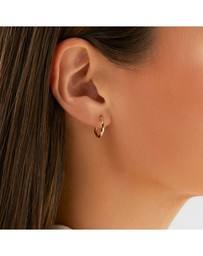 Michael Hill - Square Twist Hoop Earrings in 10kt Yellow Gold