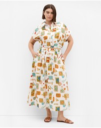 City Chic - Vacay Amore Print Shirt - White