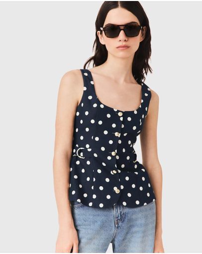 NAVY DOTS PRINT