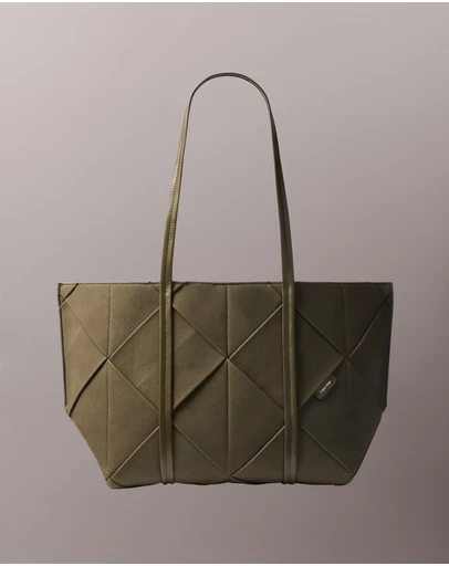 Calvin Klein - Woven Sueded Carryall Bag