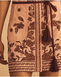 AUR OCEA - Embroidered Mini Shirt Dress