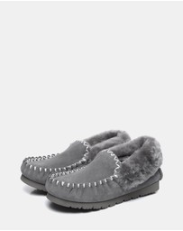 EVERAU - Australian Shepherd Ugg Popo Moccasins Cow Suede Upper Moccasins