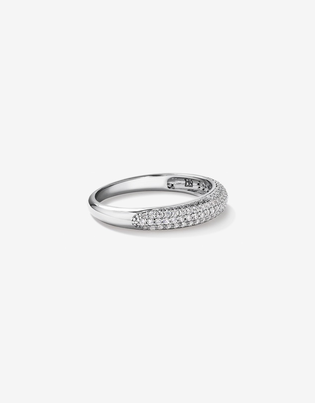 Michael Hill - Cubic Zirconia Pave Dome Ring in Sterling Silver