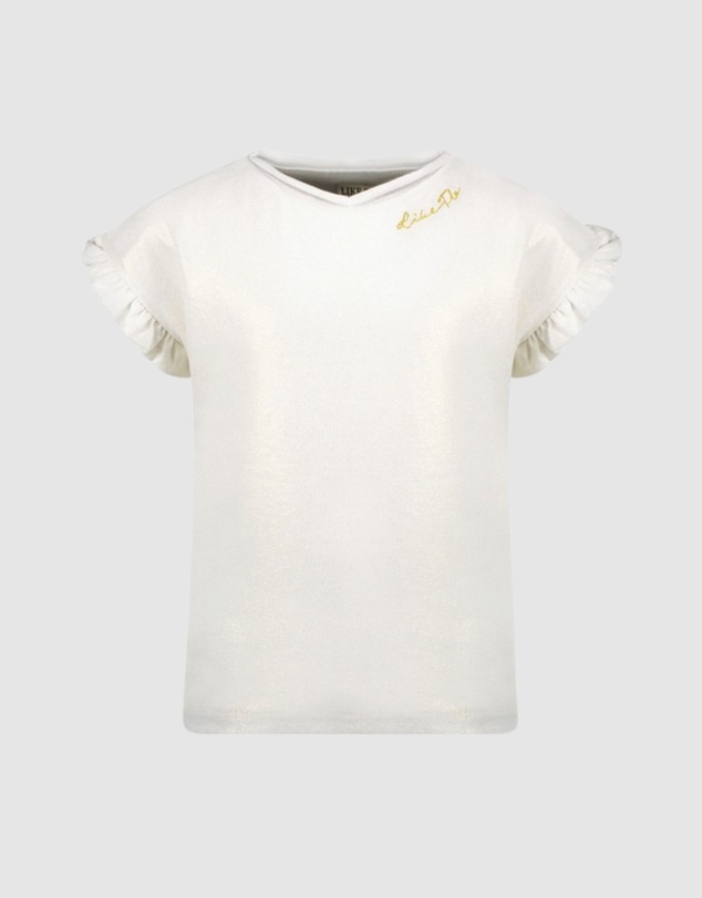 Like FLO - Metallic Ruffle Sleeve Tee - Kids-Teens