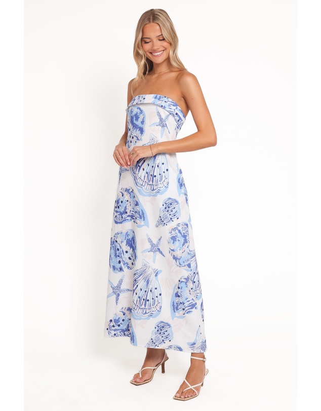 Petal & Pup - Peregian Strapless Maxi Dress - Blue Seashells