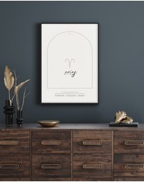 Olive et Oriel - Aries Zodiac Art Print A3