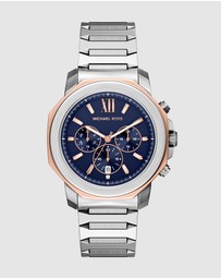 Michael Kors - Prescott Silver Tone Chronograph Watch