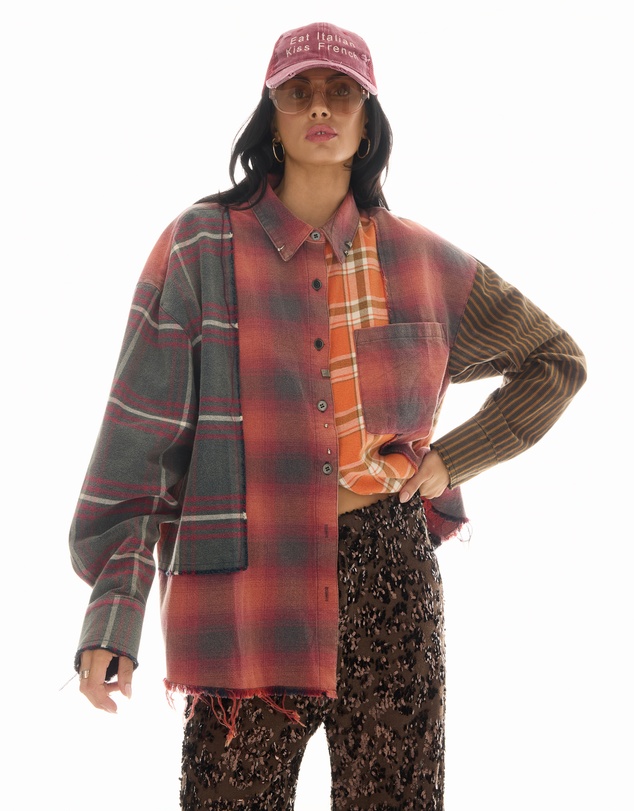 THE TALES - Reworked Pierced Flannel Shirt