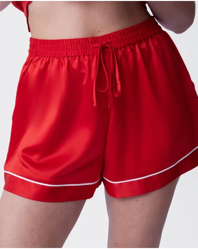 Bras N Things - Liquid Satin Short - Red