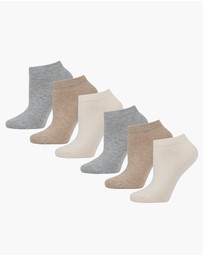 Pussyfoot - 6 Pack Bamboo Cotton Casual Ankle Sneaker Socks