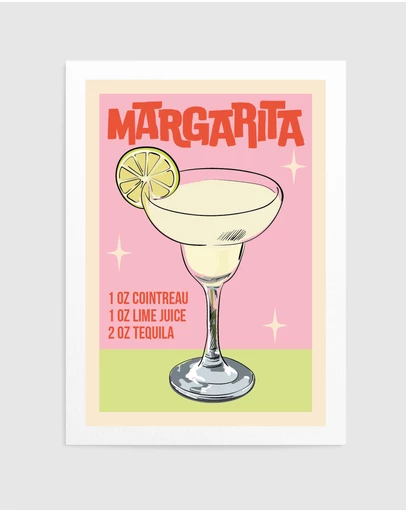 Olive et Oriel - Margarita Cocktail by Wallchart Art Studio Art Print