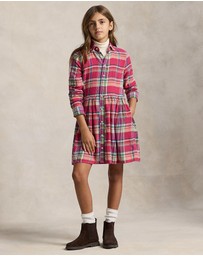 Polo Ralph Lauren - Plaid Cotton Madras Shirtdress - Teens