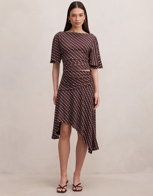 Forever New - Polly Hanky Hem Midi Skirt
