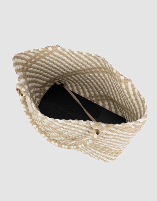 Chuchka - Woven Neoprene Coco Large Tote Beige