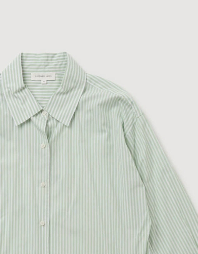 Revibe - Repaired Assembly Label Cotton Stripe Shirt