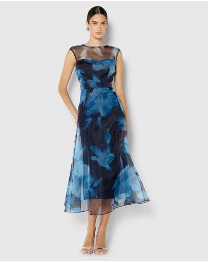 Montique - Christiana Printed Organza Dress