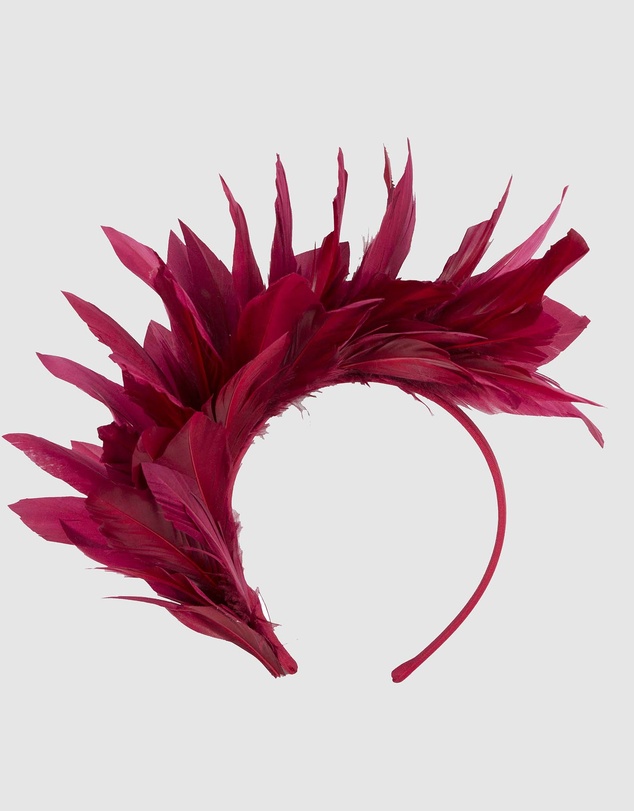 Max Alexander - Modern Burgundy Racing Fascinator