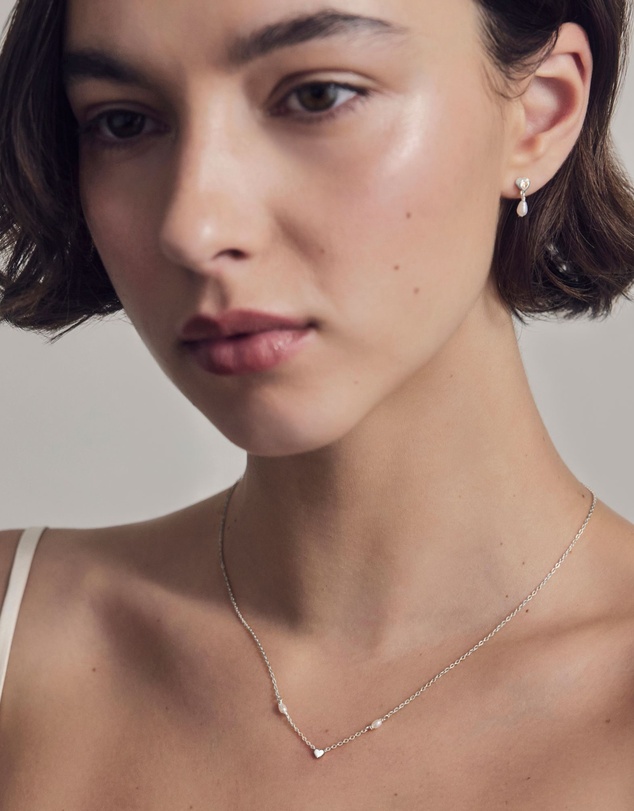SAINT VALENTINE - True Love Pearl Studs - Silver
