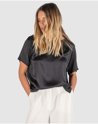 CAMIXA - Teena Satin Silk T-shirt