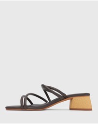 Betts - Hallie Low Wooden Block Heel Mules