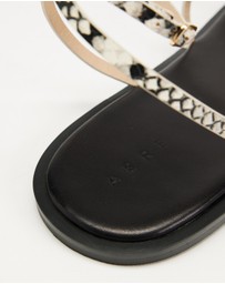 AERE - Ankle Wrap Leather Sandals