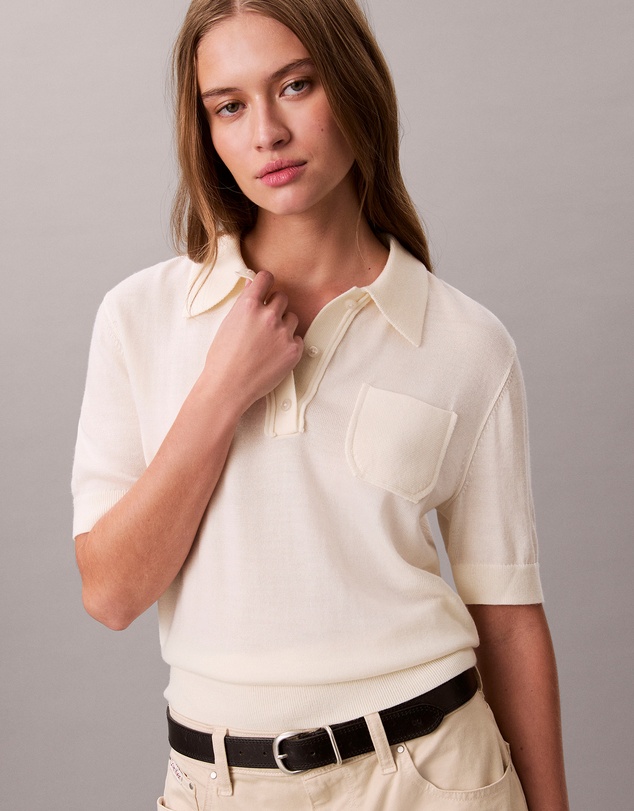 Calvin Klein - Merino Wool Polo Jumper