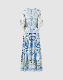 Camilla - Ruffle Sleeve Long Dress