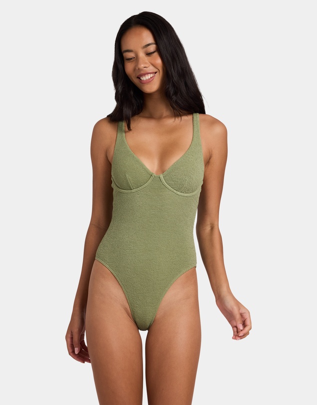 Billabong - Womens Crinkle Crush Ruby One Piece Swimsuit