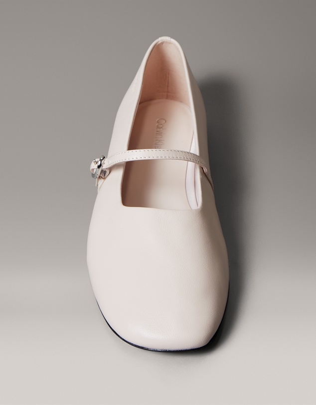 Calvin Klein - Leather Square Toe Ballerinas