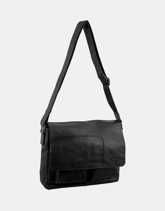 Pierre Cardin - Pierre Cardin Rustic Leather Computer/Messenger Bag