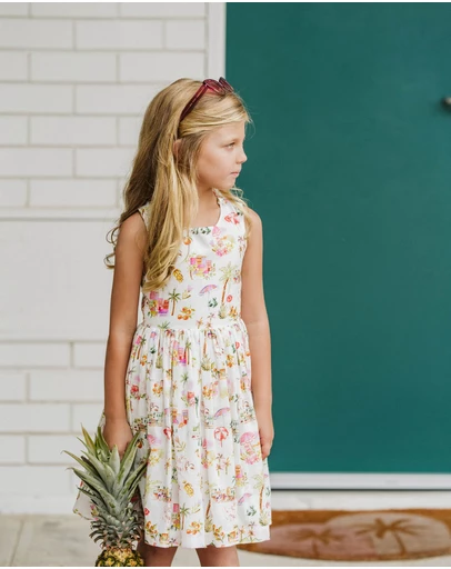 Bebe by Minihaha - Paradiso Cross Back Dress 3-7Y