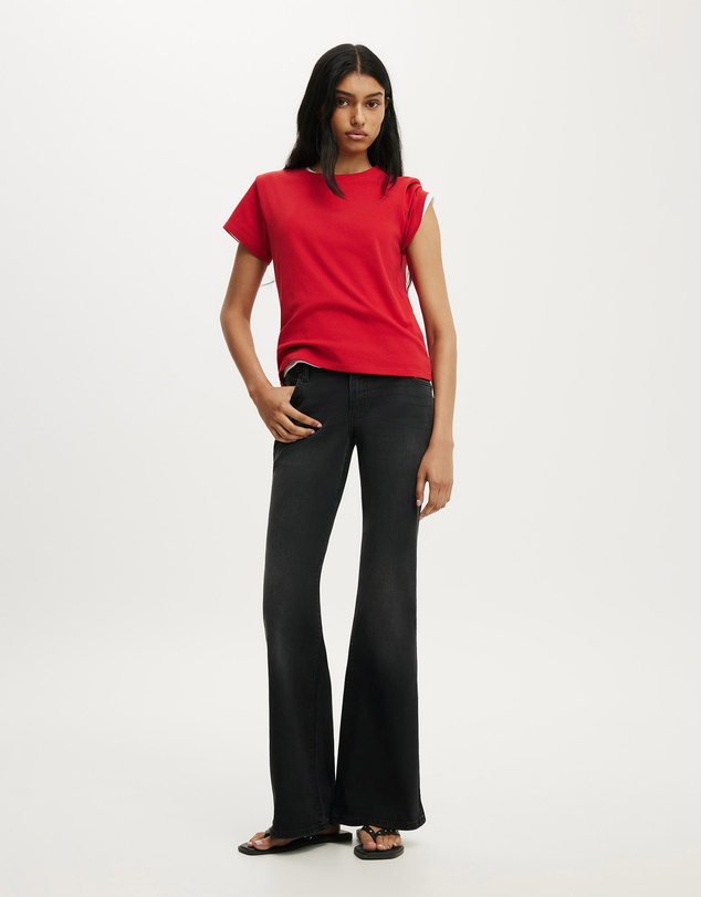Cotton On - Petite Mid Rise Bootcut Jean