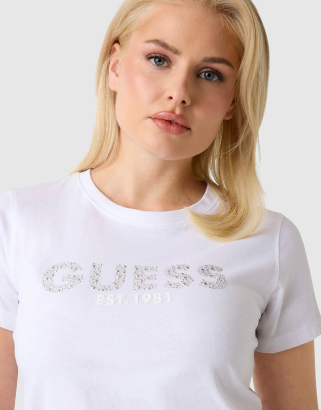 GUESS - Eco Studs Script T-Shirt