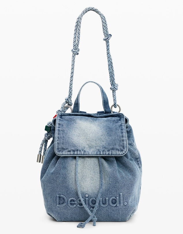 Desigual - Small denim backpack with charms