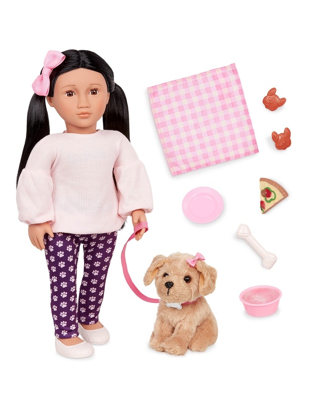 Our Generation - Our Generation Doll with Pet Dog, Jin & Charm