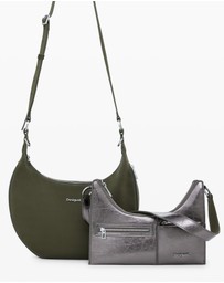 Desigual - Medium metallic convertible bag
