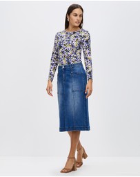 David Lawrence - Olson A Line Denim Skirt