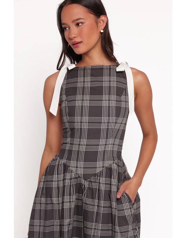 Petal & Pup - Rafaella Maxi Dress - Charcoal Plaid