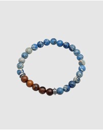 Kuzzoi - ICONIC EXCLUSIVE - Bracelet Agate Tiger's Eye Stone Bracelet in 925 Sterling Silver