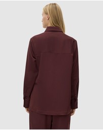 C&M CAMILLA AND MARC - Ground Satin Long Sleeve Shirt