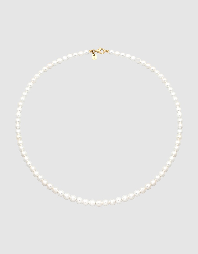 Kuzzoi - ICONIC EXCLUSIVE - Classic Shell Pearl Necklace in Gold-Plated 925 Sterling Silver