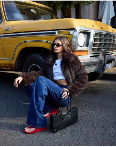 Dazie - Downtown Girl Faux Fur Jacket