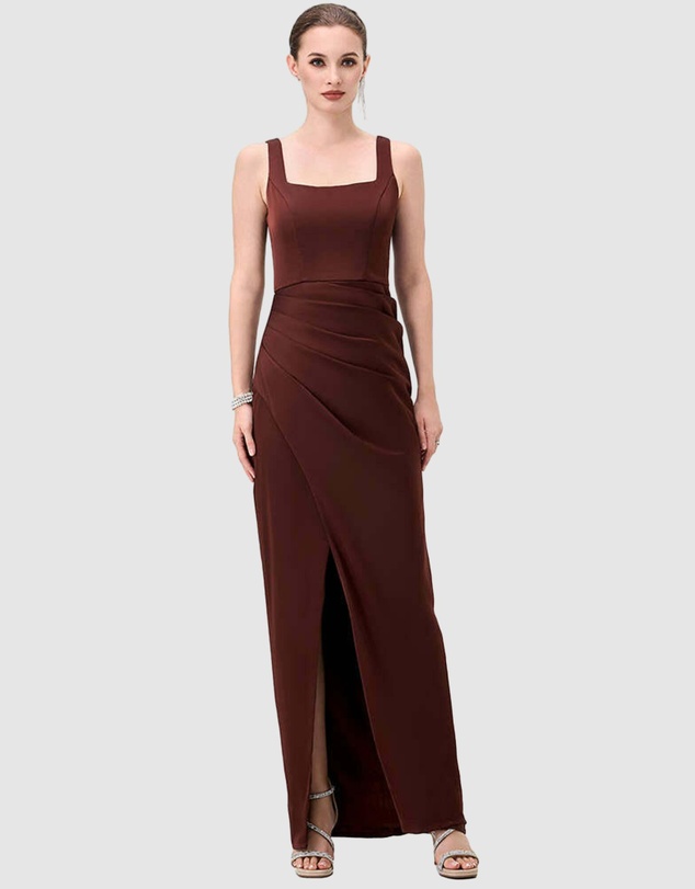 Bariano - Dira Square Neck Gown