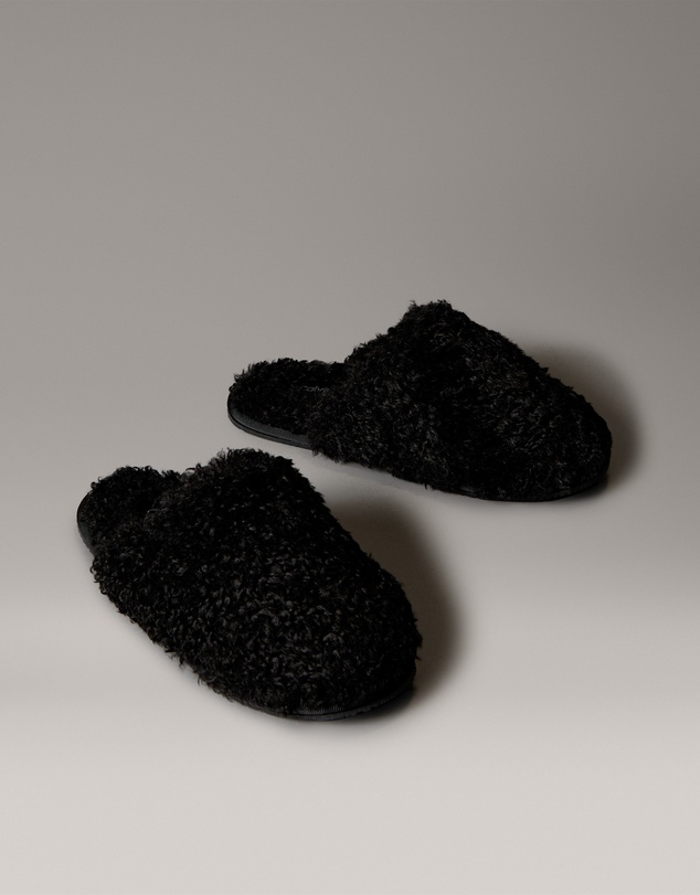 Calvin Klein - Faux Shearling Sherpa Slippers