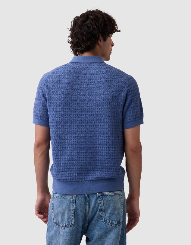 GAP - SS Textured Zip Polo