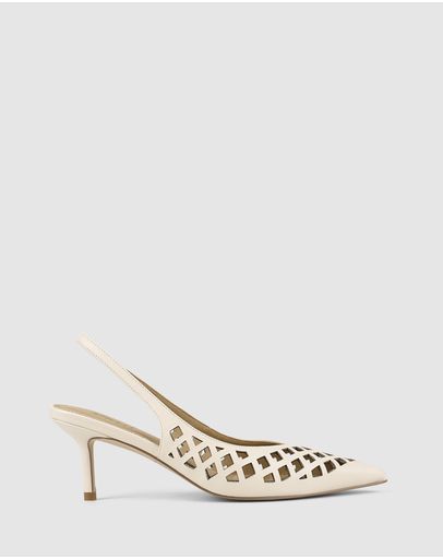 Cream White Leather