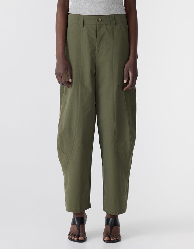 Bassike - Crushed Cotton Barrel Pants