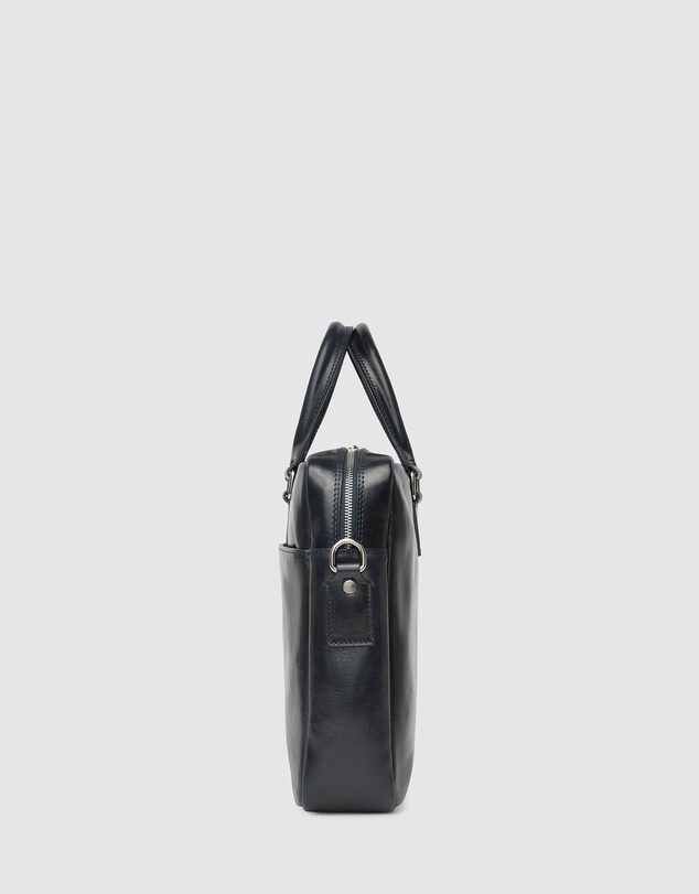Republic of Florence - The Tokyo Blue Leather Laptop Briefcase